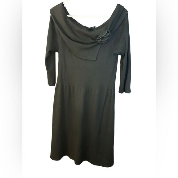 White House Black Market	Women's Black Cowl Neck  Dress - Picture 5 of 7